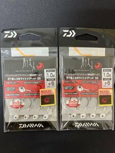 ☆新品未開封☆　ダイワ　DAIWA　月下美人 SWライトジグヘッドSS レッドグロー　1.0ｇ　♯6　【２点セット】 アジング メバリング