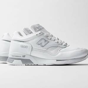 オールレザー New Balance M1500WHI UK製 US9.5 27.5cm 新品 ホワイト×グレー イギリス英国製 NB 天然皮革 スニーカー 白 Made In Englandの画像9