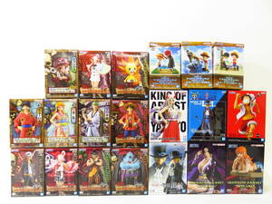 n4762k 【未開封】 ワンピース フィギュア 20種セット KING OF ヤマト DXF ウタ ルフィ ゾロ十郎 GRANDLINE ハンコック 他 [052-000100]