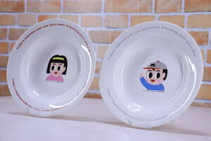 ミスタードーナツ オリジナルプレート 皿2枚セット 陶器 ミスド皿 箱無し 未使用長期保管品■(F8830)