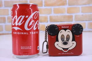 レトロ! 小型 アンティーラジオ ディズニー ミッキーマウス顔型ラジオ ナショナル R-81 オールド品■(F8823)