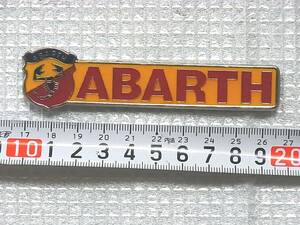  ABARTH エンブレム&ロゴプレート（金属・未使用保管品）