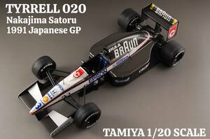 タミヤ 1/20 ティレル020 日本GP仕様 改修ディテールアップ完成品 中嶋悟 F1模型 