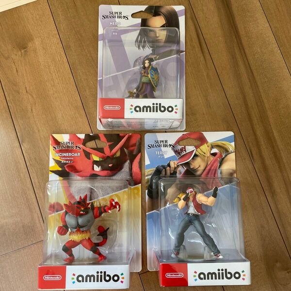 任天堂　アミーボ　amiibo 3点セット　勇者　ガオガエン　テリー　大乱闘スマッシュブラザーズ