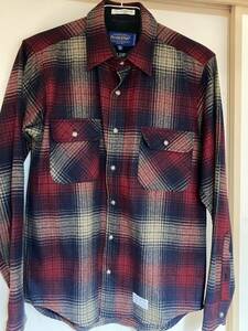 Deluxe Clothing × Pendleton ウールチェックシャツ　16000円　赤　M デラックス ペンドルトン　bedwin calee crimie