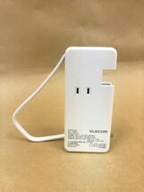 GE084「エレコム 電源タップ USB ケーブル収納 15W コンセント×3個口 USB-A×1ポート USB-C×1ポート おまかせ充電」【中古品】_画像3