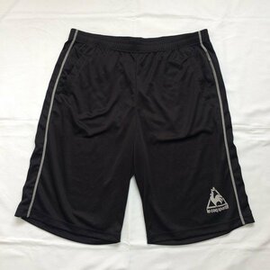 G-032 le coq sportif 3XL ボトムス 美品 メンズ 黒 ジャージ 短パン [中古品]