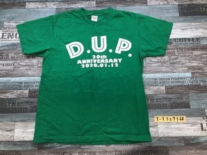 D.U.P. メンズ 20th Anniversary プリント 半袖Tシャツ M 緑