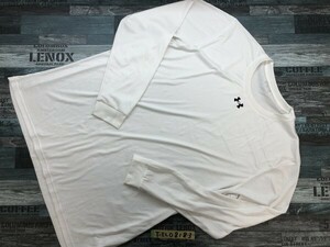 UNDER ARMOUR アンダーアーマー メンズ ロゴプリント ドライ ロンT 長袖Tシャツ 大きいサイズ 5XL 白