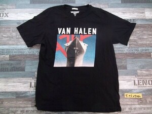 GU ジーユー × VAN HALEN メンズ ビッグプリント 半袖Tシャツ L 黒