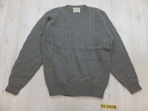 KNIT WEAR レディース ウール ケーブル ニットソー グレー