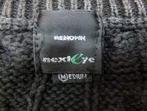 NEXTEYE RENOWN レナウン メンズ コットンケーブル ニットセーター M グレー黒_画像2