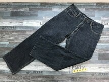 ABSOLUTELY JEANS メンズ デザインポケット デニムジーンズパンツ W88 紺_画像1