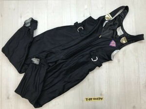 DESCENTE デサント レディース 裏起毛 オーバーオール トレンチ スノーウェアパンツ 66×72 黒