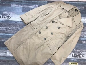 OAK メンズ トレンチ風 ロングコート L カーキベージュ