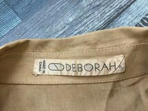 DEBORAH レディース カットワークレース カラーシャツ 茶色_画像2