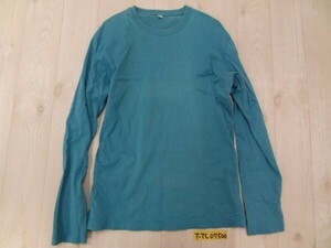 Uniqlo uniqlo Мужской твердый Ron T Long Slice T -Fort Sky Blue