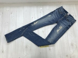 MOUSSY VINTAGE マウジー レディース グラッシュ加工 デニムジーンズパンツ 23 青