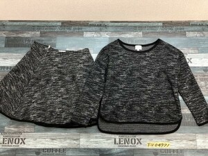 EMM A JAMES レディース ストレッチ カットソー＆スカート 上下セットアップ M 黒白