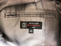 MICHEL KLEIN homme ミッシェルクラン メンズ ポリエステルレーヨン テーラードジャケット 46 春秋 グレー_画像2