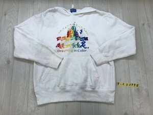 東京 DISNEY RESORT ディズニー メンズ DREAMING COLOR プリントパーカー M 白