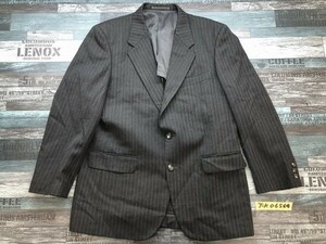 BESPOKE I メンズ ストライプ テーラードジャケット チャコールグレー