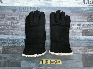 ZIPPO lady's reverse side boa leather gloves 25cm black 