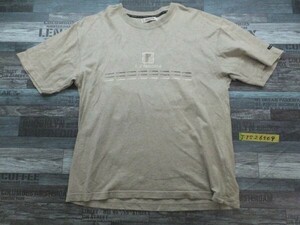 U.P renoma レノマ メンズ ロゴ刺繍 半袖Tシャツ 大きいサイズ LL 杢ベージュ