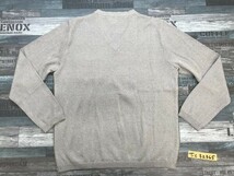 Direzione メンズ 日本製 レーヨンポリエステル麻 Vネック 胸ポケット セーター M 杢グレー_画像3