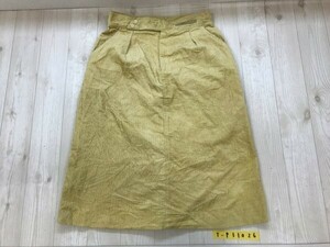 Limerix レディース コーディロイ ロングスカート 薄い黄土色