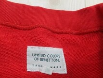 BENETTON ベネトン メンズ ワンポイント刺繍 ラグラン スウェットトレーナー 赤 レッド 46_画像2