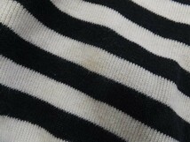 MAC MAIL レディース 刺繍 ボーダー半袖ニットポロシャツ 綿・ポリエステル 白黒_画像3
