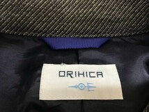 ORIHICA オリヒカ メンズ ポリエステル・ウール ストライプ製 コート S グレー_画像2