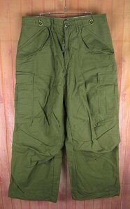 YP18154 ビンテージ 米軍実物 70s M-65 フィールドパンツ カーゴパンツ DSA100-74-C-0084 74年製 オリーブ系 SMALL-SHORT