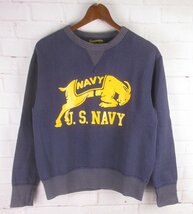 MFW23836 REAL McCOY'S リアルマッコイズ スウェット U.S.NAVY MEDIUM ネイビー_画像1