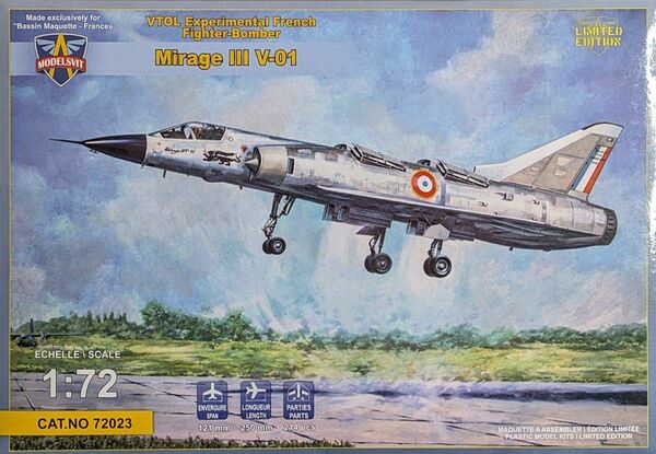 1/72 Modelsvit ダッソー ミラージュⅢ V-01 S/VTOL実験機 フランス空軍 戦闘機 攻撃機 モデルズビット