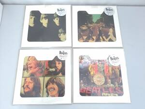 【新品】THE BEATLES ビートルズ マウスパッド 計4点セット/限定シリアル№付/超高級薄型タイプ/ゲーミングマット/コレクション/LNG81