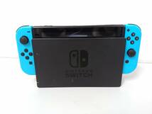 【美品】Nintendo 任天堂 Nintendo Switch スイッチ HAC-001 ゲーム機本体/別売りHDMIケーブル付き/ネオンブルー/01YZ020401-6_画像2