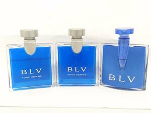 【美品】BVLGARI ブルガリ BLV ブルー 香水 計3点セット/プールオム/EDT/EDP/オードトワレ/オードパルファム/40ml・50mlボトル/02SH021111