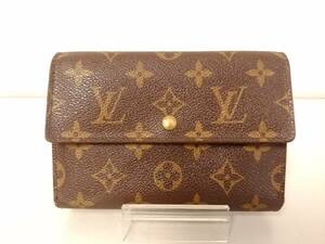 LOUIS VUITTON ルイヴィトン モノグラムライン ポルト トレゾール・エテュイ パピエ M61202 三つ折り財布/約11×15.5×3cm/01YZ020403