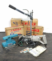 【ト滝】MAKITA マキタ工具3点おまとめ モデル9035 仕上サンダ モデル6500N 6.5㎜ドリル 43型ドリルスタンド DS612DEW97_画像1