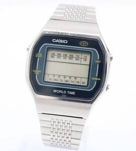 【ト滝】CASIO カシオ カシオトロン ワールドタイム 腕時計 クォーツ 29CS-49 デジタル SS レア 希少 スクエア メンズ CO466DEM35