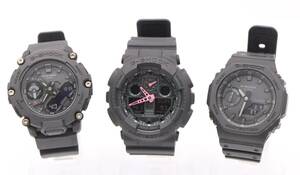 【ト滝】★稼働品★ カシオ CASIO G-SHOCK Gショック GA-2100 GA-2200BB GA-100C 3点おまとめ アナデジ クォーツ 腕時計 AG000DEM63