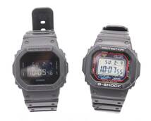 ◎【ト滝】★稼働品★ CASIO G-SHOCK カシオ Gショック 2点おまとめ DW-5600BB GW-M5600 クォーツ デジタル 腕時計 ブラック系 AG000DEM56_画像1