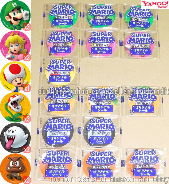7-Eleven Japan Super Mario Bros Stickers セブンイレブン スーパーマリオブラザーズ サッポロ一番 ヌードル シール ステッカー Nintendo