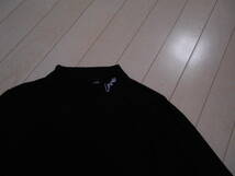 ★JENNIloveジェニィラブロゴ刺繍ハイネック黒長袖カットソーTシャツ160_画像2