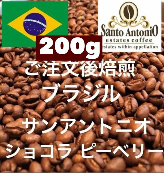 ブラジル ショコラ ピーベリー 200g 注文後焙煎します ※即購入可