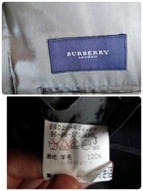 極美品 バーバリー ロンドン BURBERRY LONDON スーツダブル セットアップ ウール 羊毛 120's 高級感◎ AB5 ビジネス メンズ ブラック M_画像10