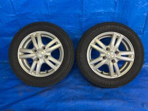 社外アルミホイール2本　13X4.00B　H4　PCD100　ET48　DUFACT　155/65R13 グッドイヤー 22年　残 8～7分山 コンテナ 440488