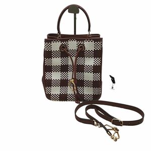 【中古美品】MULBERRY マルベリー　Hampstead ハムステッド　2wayトートバッグ　バケットバッグ　ショルダーバッグ　チェック